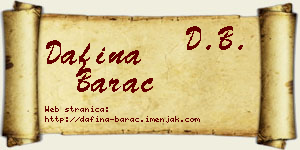 Dafina Barać vizit kartica